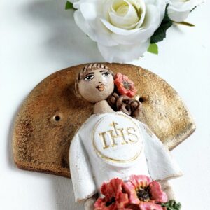 Wisząca figurka anioła komunijnego