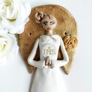 wiszący anioł komunijny dla dziewczyny