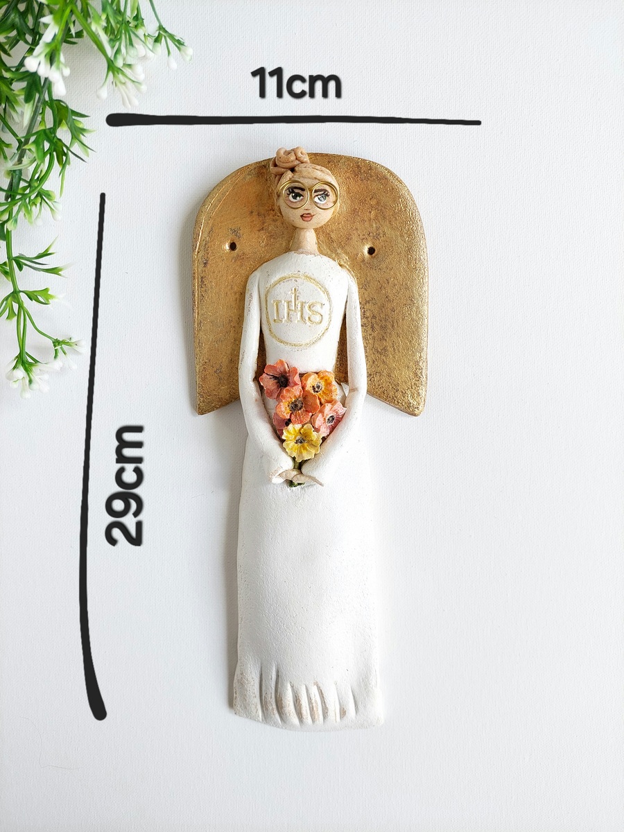 Wisząca figurka Anioł komunijny dla dziewczynki