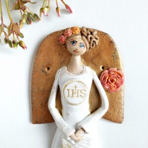 Wiszący anioł komunijny dla dziewczynki